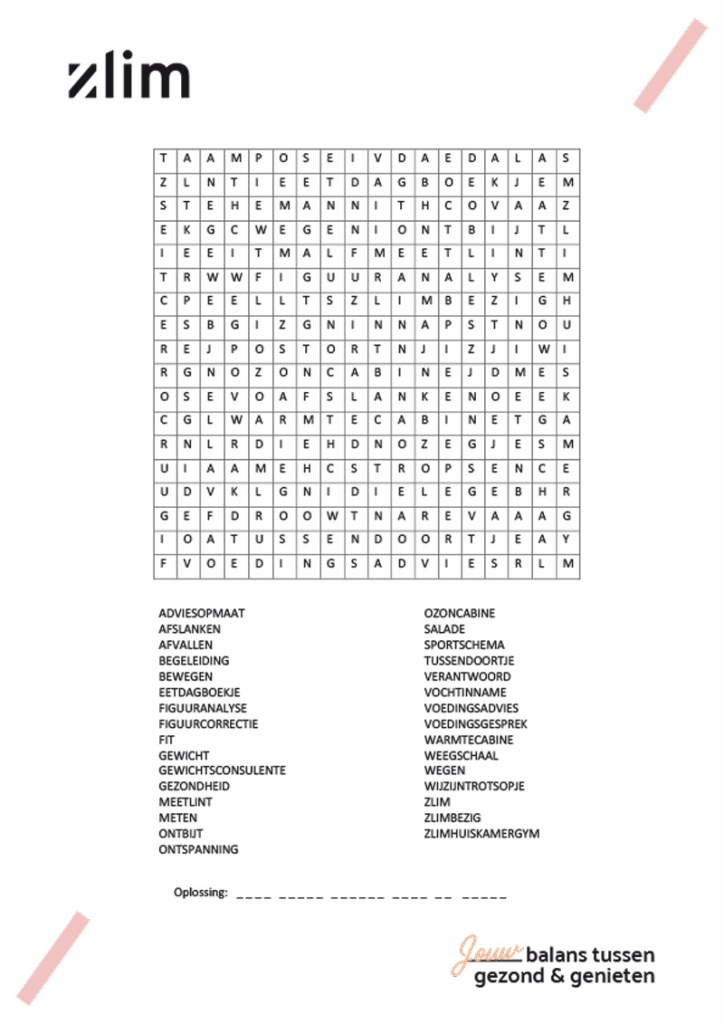 Zlim woordzoeker puzzel - Download