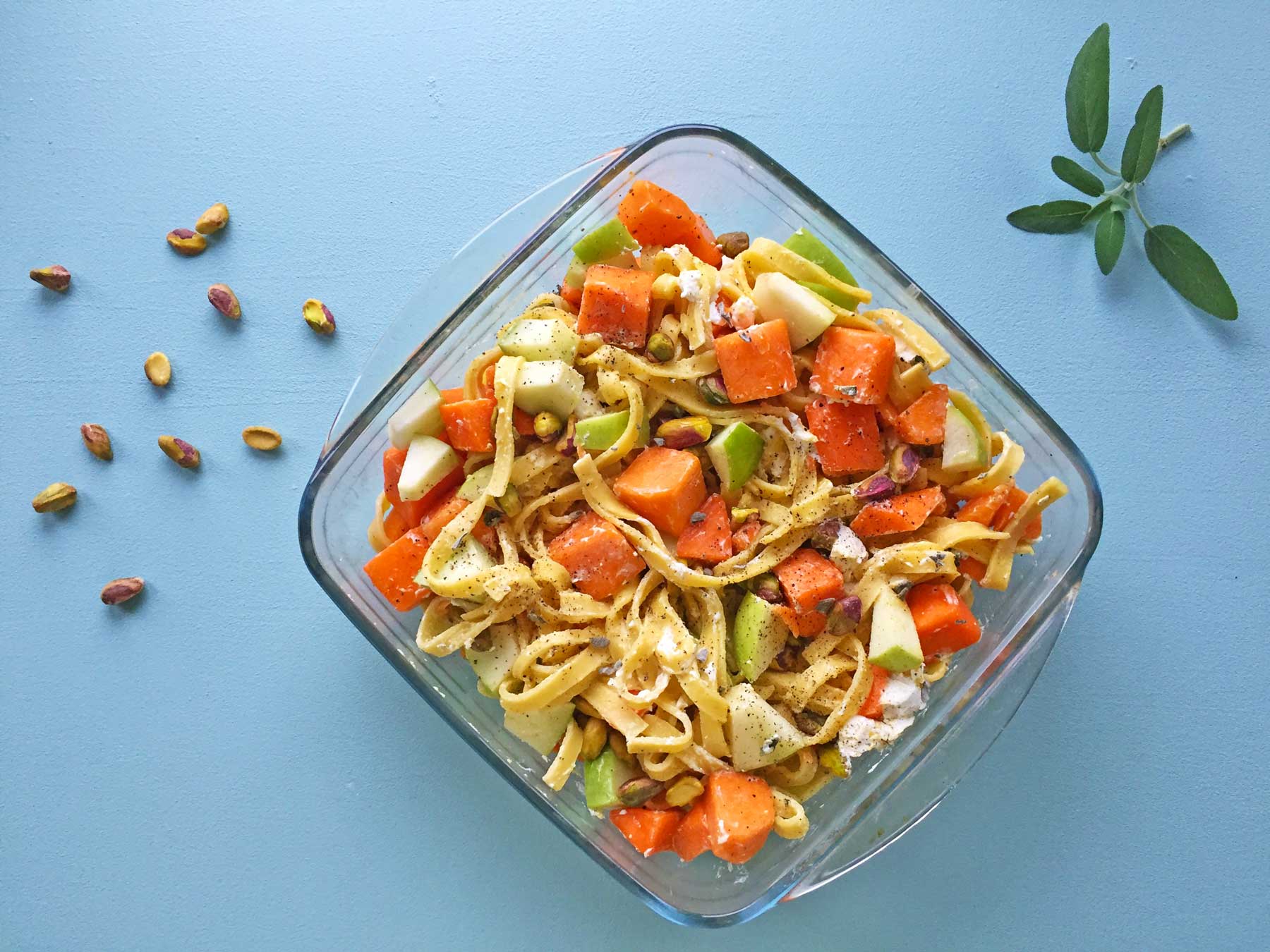 Zlim afvallen inspiratie recept - pasta ovenschotel met pompoen